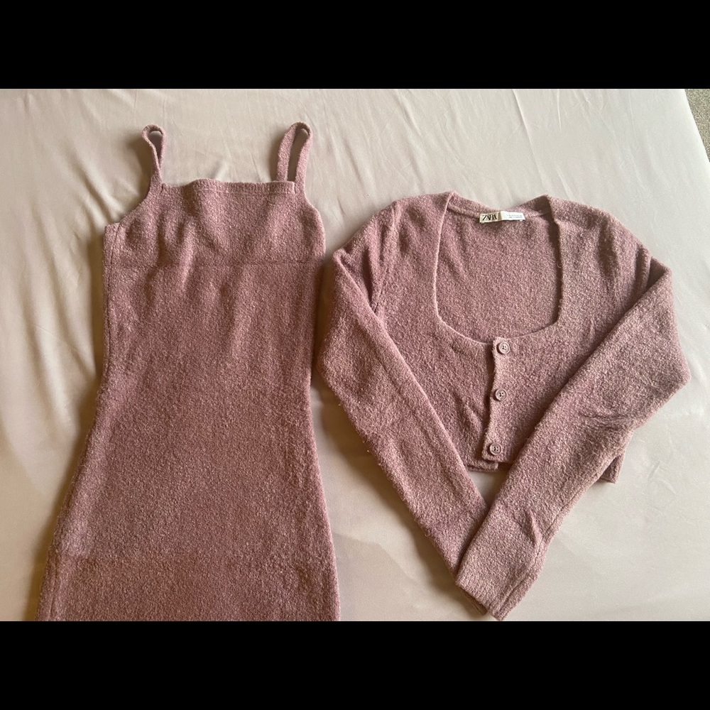 Zara knit sweater + dress